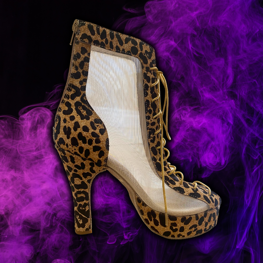 "LEOPARD BLUSH" GODIVA CHIC DANCE HEEL - WILDEST DREAMS